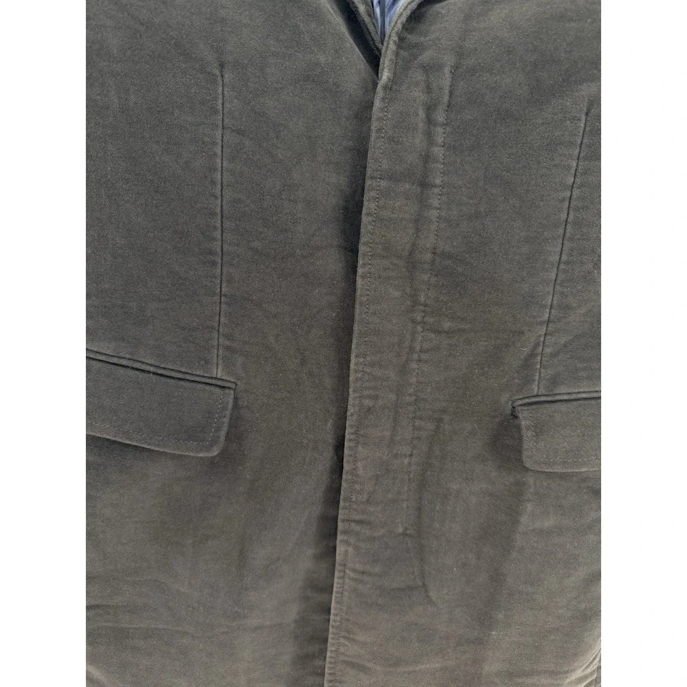 Banana Republic Men's Small Stretch Moleskin Brown Topcoat Hidden Buttons